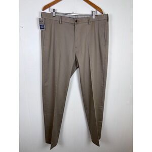 Haggar Comfort Stretch Twill Premium  Khaki Pants Straight Fit 38x30‎ Iron Free